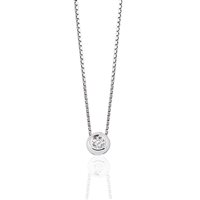 Collana Donna  Collana Punto Luce in Oro bianco Diamante Guerretta Gioielli PUNTOLUCE0.04